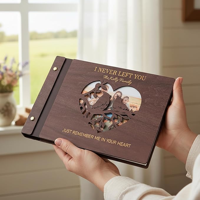 Personalized Photo Album, Custom Family Picture Album, DIY Couples Photo Album, Memorial Guest Book for Keepsakes Christmas, Anniversary, Wedding, Pets, Friend
