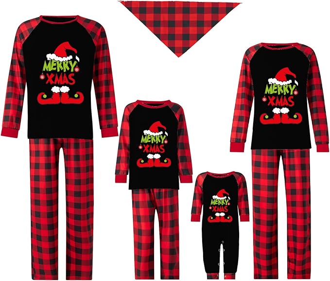 Christmas Pajamas for Family Matching Family Christmas Pajamas Set PJS Holiday Xmas Family Jammies Sleepwear