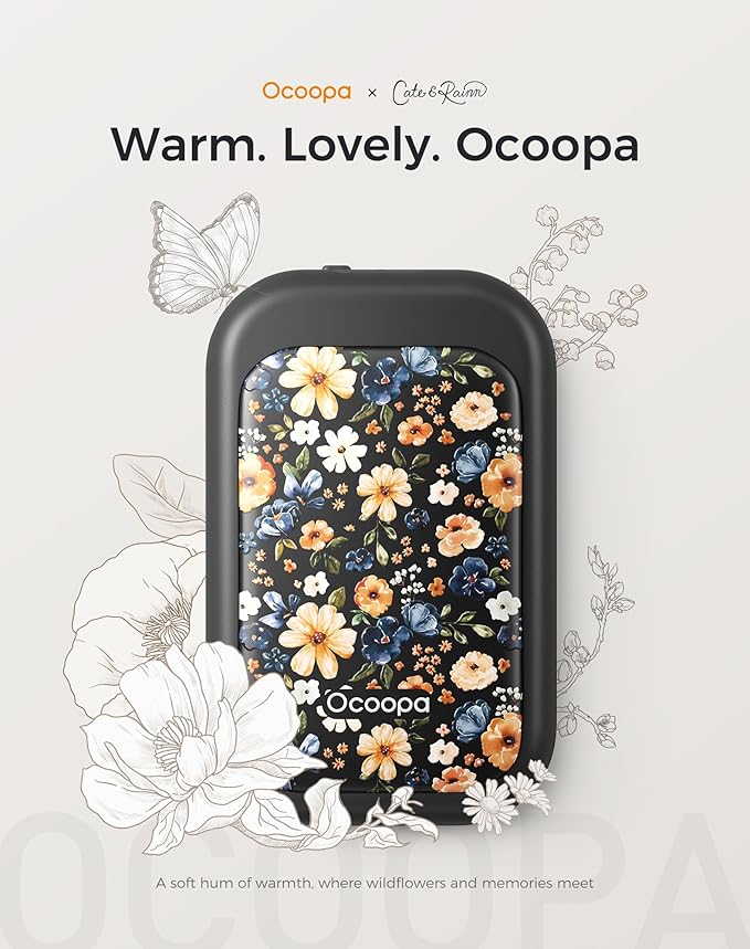 OCOOPA Magnetic Rechargeable Hand Warmers 2 Pack, Card-Style Electric AI Hand Warmers, 8hrs x2, UL Certified, Pocket Portable Hands Heater for Men Women, Hunting Essentials, UT4 Young