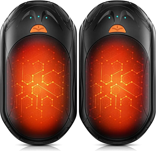 AI Hand Warmers Rechargeable 2 Pack,6000mAh Rechargeable Hand Warmer,20Hrs Long Heating Electric Hand Warmer,Portable Pocket Heater,Pocket Size Hand Warmer, Gifts for Christmas