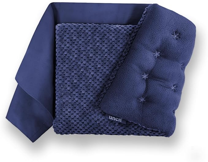 UNCN Wide Microwave Heating pad with Washable Cover 9.5 x 16in Microwavable Hot Pad for Neck Shoulder, Cramps, Back Cordless Warm Compress Weighted Moist Heat Pack for Aches, Unscented