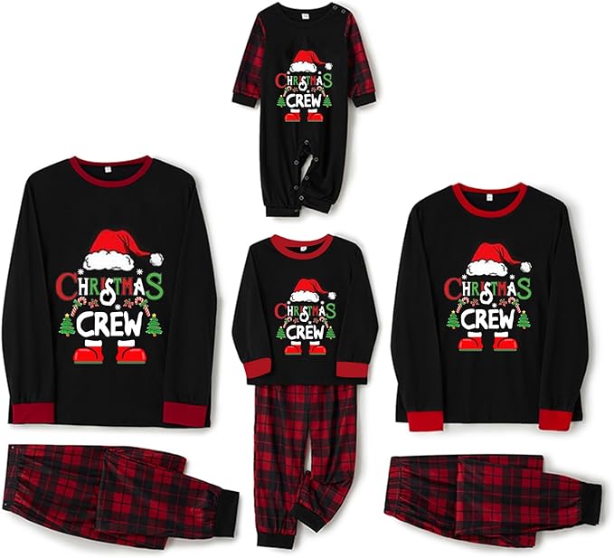 WephuPSho Christmas Family Matching Pajamas, Festive Xmas Jammies Sets for the Whole Family, Holiday Pjs Christmas