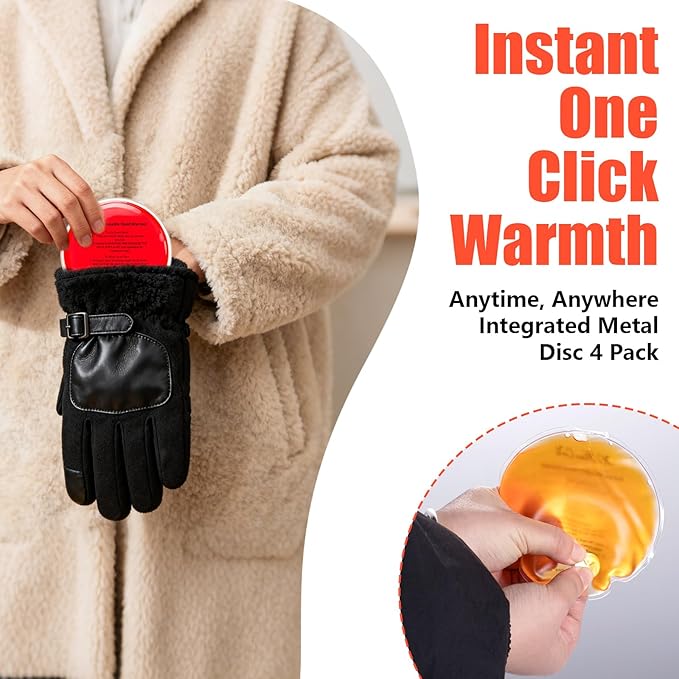 Reusable Hand Warmers, Pocket Heat Packs - Fast Heating & Long-Lasting Cycle Heat Packs for Outdoor Camping, Hiking & Golf - Compact Pocket-Sized Warmers