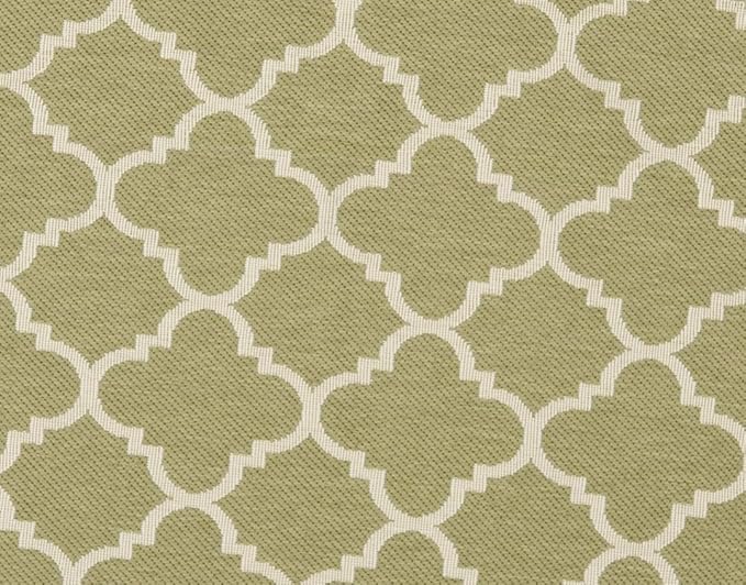 SAFAVIEH Courtyard Collection 4' Round Green/Beige CY6918 Trellis Indoor/ Outdoor Splashproof Easy Scrubbing Patio Backyard Mudroom Area Rug