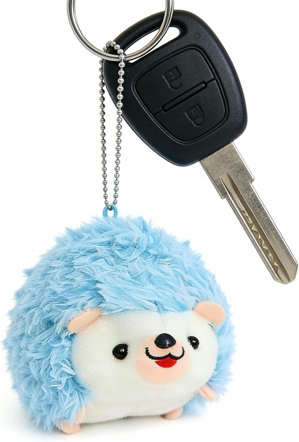 Cute Hedgehog Plush Keychain Bag Pendant, 3.93 x 3.93 Inches, Adult Accessory