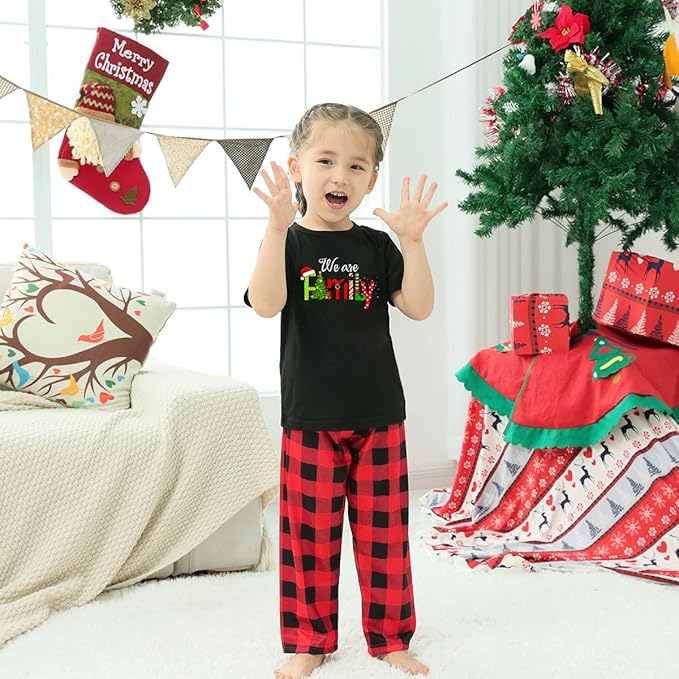 Family Christmas Pajamas Matching Sets Holiday Xmas Party Family Sleepwear Set Jammies for Couples