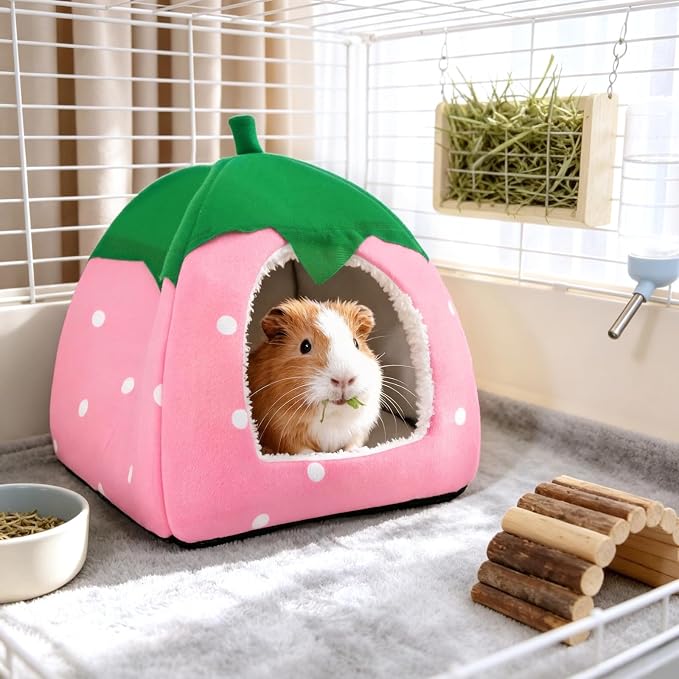 Guinea Pig Hideout Bed, Dwarf Rabbit House Cave | Cozy Hide-Out for Little Bunny Hedgehog Ferret Chinchilla & Other Small Animals, Cage Accessories