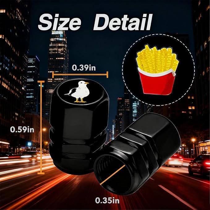 4Pack Kitty Cat Tire Valve Caps Aluminum Leak-Proof Valve Stem Covers | Cat Car Accessories Decoration Tire Air Cap for Cars SUV Bike Motorcycle, Cats Gifts for Women Mom Sister