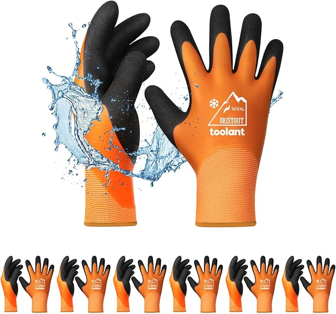Waterproof Winter Work Gloves for Men and Women, Touchscreen, Freezer Gloves, Thermal Insulated, for Cold Weather