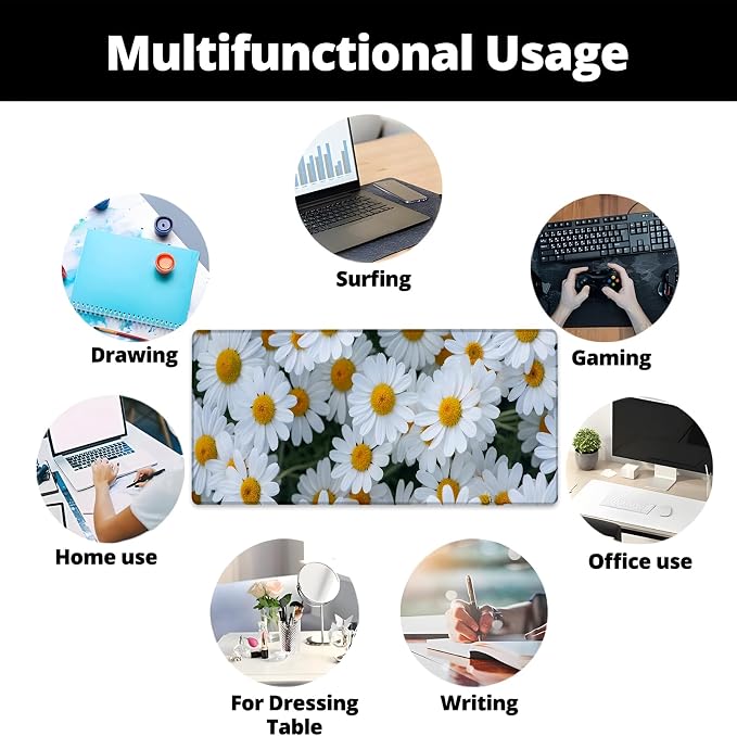 Cute German Shepherd Gaming Mouse Pad Gifts 31.5" x 11.8", Non-Slip Rubber Base MousePads for Computers Laptop School Office Home Accessories Decor, Mouse Pad, Keyboard Desk Mat