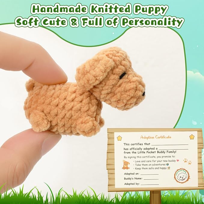 Little Pocket Puppy DIY Pup Adoption Travel Buddy for Dog Lovers | A tiny puppy in a mini tin, bringing comfort, joy and emotional support to your desk or workspace