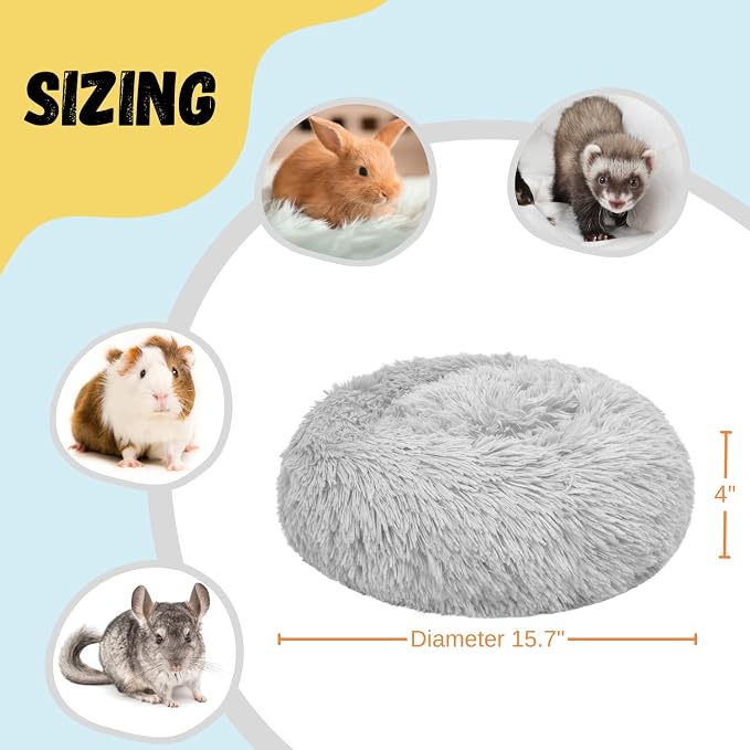 Bunny Bed Large Rabbit Hideout Soft & Comfortable | Small Animal Bedding, Cozy Bed Mat, Warm Hideaway, Cage Accessories for Guinea Pig