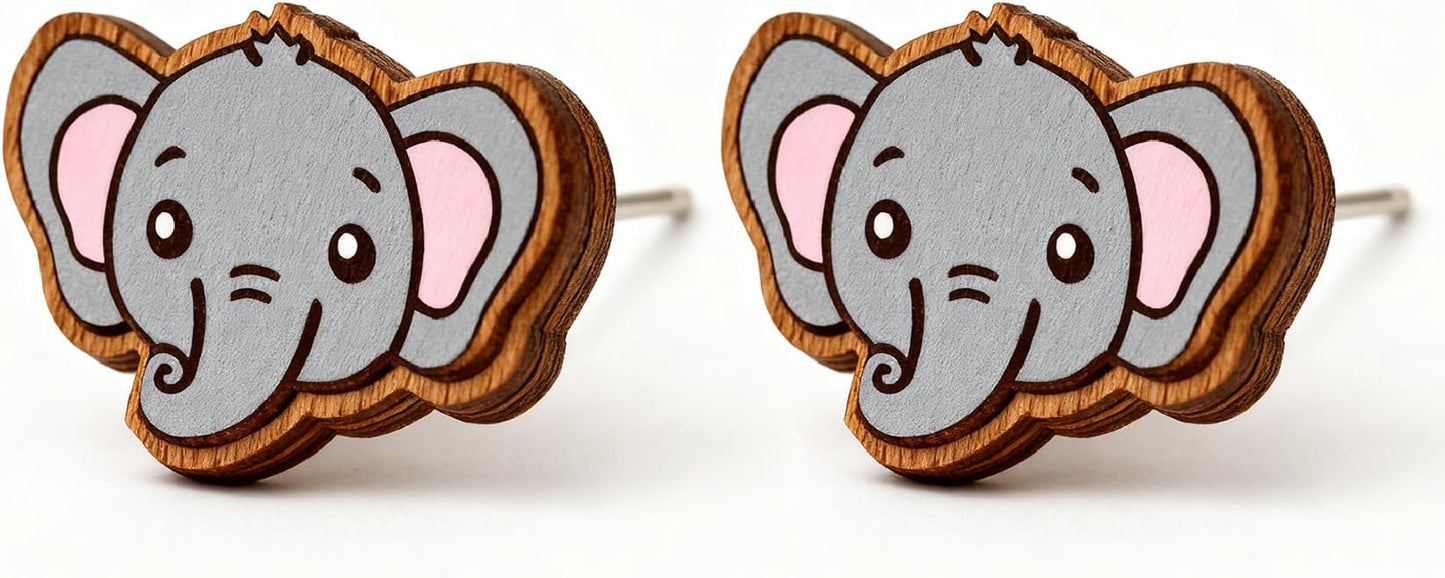 Wooden Stud Earrings for Women Hypoallergenic Jewelry Gifts for Women