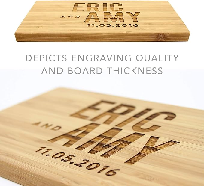 Andaz Press Large Bamboo Wood BBQ Cutting Board Gift, 17.75 x 11-inch, Big Bro's Grill, 1-Pack, Laser Engraved Serving Chopping Board Christmas Birthday Chef Kitchen Ideas