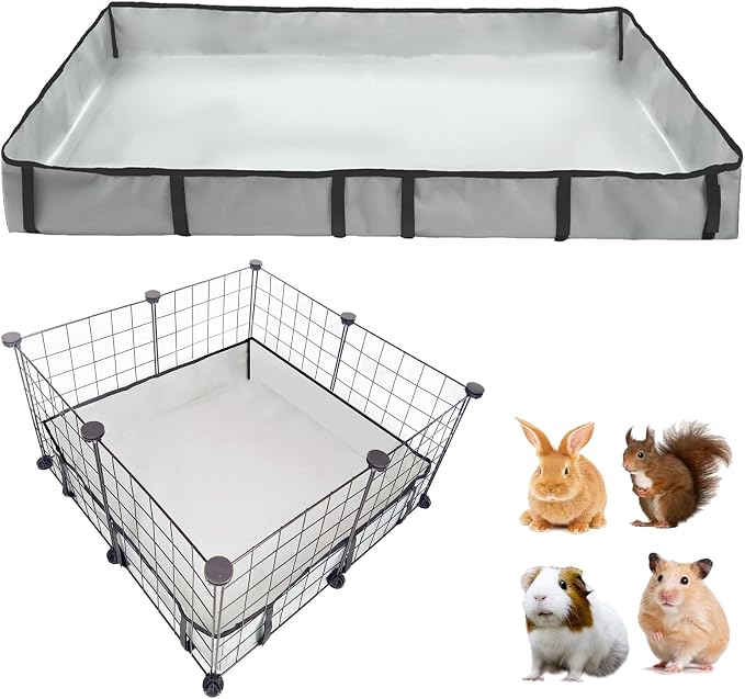DZWLKJ Guinea Pig Cage Liner Tarp Bottom Waterproof and Washable Base Also for Rabbits, Bunny, Chinchesillas, Hedgehog, Ferrets and Other Small Animals(28x28 inches)