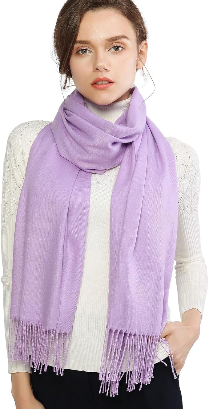 RIIQIICHY Women's Scarf Pashmina Shawls and Wraps for Evening Dress Bridesmaid Wedding Bridal Winter Warm Long Large Scarves