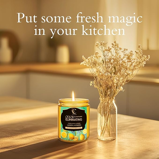 Lavender Odor Eliminating Candles, Pet Scented Candles for Home, Single Wick Soy Candle Gifts for Women, Men, Ideal for Creating Relaxing Atmosphere, Over 50 Hours of Burn Time