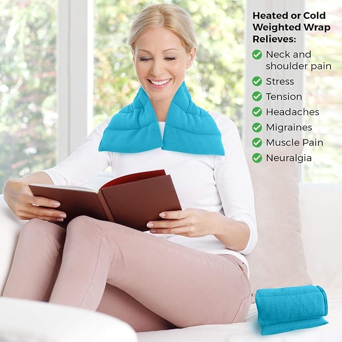 Microwavable Heating Pads Set of 2 Natural Moist Heat Pad for Back Pain, Neck and Shoulders, Nerve, Cramps, Lower Lumbar Relief