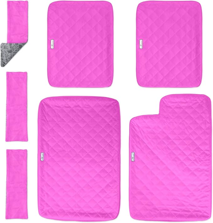 Paw Inspired Fitted Fleece Liner Set for Critter Nation 2-Story Cage, Pink | Double Unit Combo Pack for Ferret Nation/Critter Nation Cage, For Ferrets, Rats, Chinchillas, Hedgehogs, Small Animals, Pets
