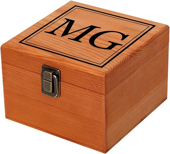 Personalized Keepsake Memory Box Custom Name Wooden Decorative Storage Box with Lids, Christmas Gift Box for Women Men Customized Gifts for Birthday Anniversary Wedding Graduation