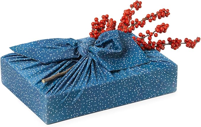 SHIKIWRAP Reusable Cloth Gift Wrap – 9-Pack Set, 3 Festive Patterns, Holiday Collection - Eco-Friendly, Reversible, Stretchy Furoshiki Fabric Wrap for Holidays, Special Occasions & Sustainable Living