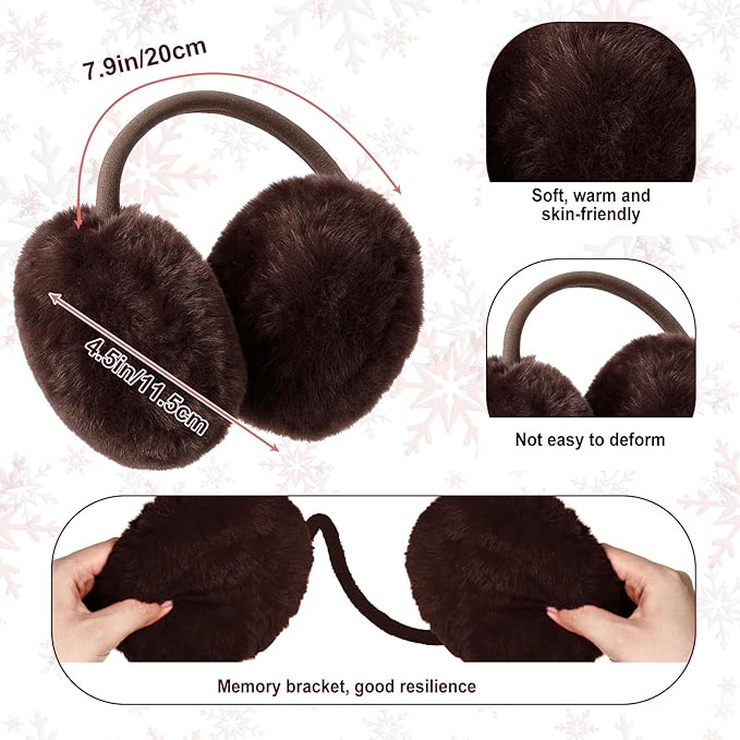 JenPen 4 Pcs Winter Hat Scarf and Gloves Set for Women Include Ear Cover Cold Weather Scarf Hat Knit Beanie Gloves