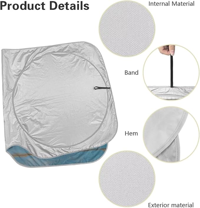 Coastal Starfish Shell Windshield Sun Shade Foldable Universal Car Front Windshield Shade Sun Protector Reflector Sunshade Offers Ultimate Protection for Car Interior for Most Cars SUV
