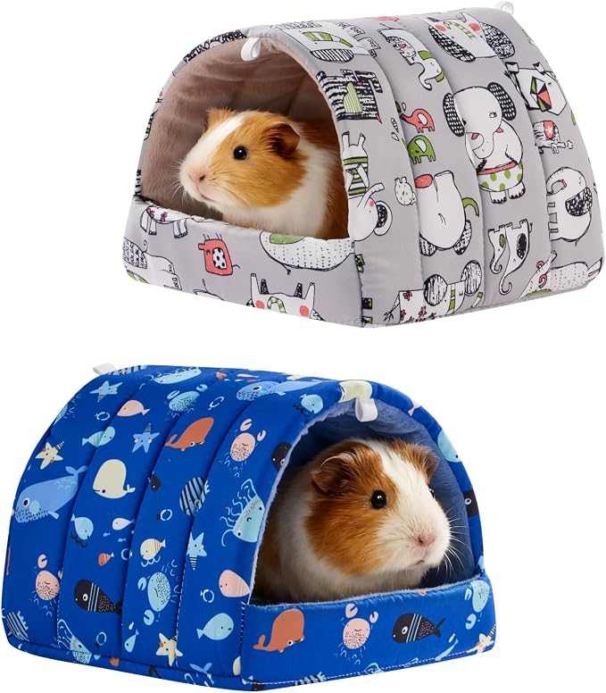 Guinea Pig Hideout Guinea Pig House,Washable Hamster House Small Animal Cage Accessories for Mouse Chinchillas Hamsters Hedgehogs Ferrets Bearded Dragons and Rats
