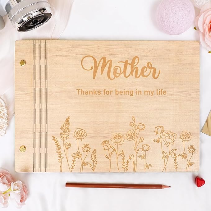Personalized Photo Album, Custom Family Picture Album, DIY Couples Scrapbooks Albums, Travel Memorial Guest Book for Mother, Daughter, Wedding, Pets Keepsakes