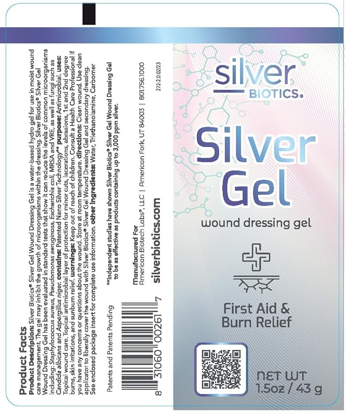 Silver Biotics 24 PPM Silver Wound Healing Gel | Layer of Protection for Cuts, Irritations, and Burns | 1.5 oz