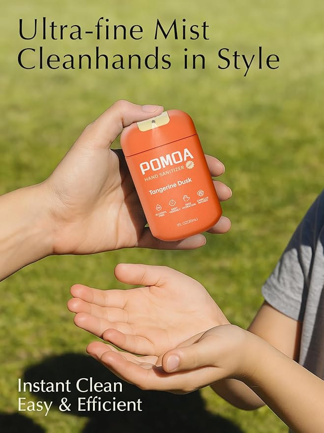 Alcohol Free Hand Sanitizer Spray, Non Irritating, Hydrating and Non Greasy, Gentle Fine Mist, Travel-Friendly Pocket Size 1 Fl Oz (Pack of 3), Botanical Defense