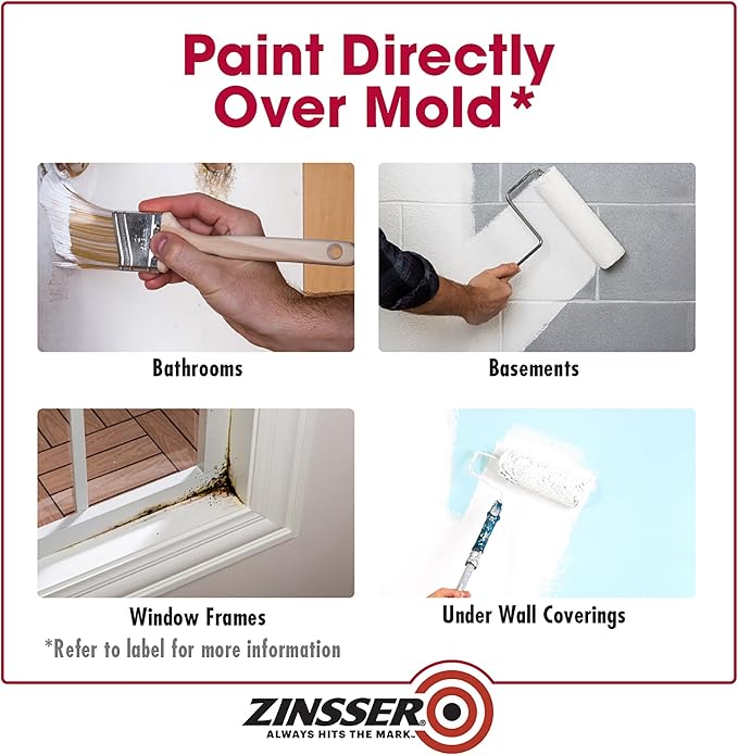 Zinsser 276049-2PK Mold Killing Primer, Gallon, White, 2 Pack