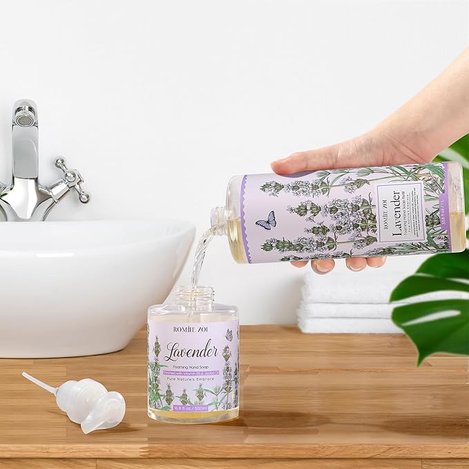 ROMIIE ZOI Foaming Hand Soap Refill, Lavender, Gentle & Moisturizing Formula, 1 L/ 33.8 FL OZ