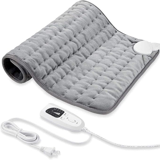 24"X20" Electric Heating pad with 6 Heat Settings, Auto Shut Off, Dry Electric Heating for Back Neck Knee Arms Legs Shoulder Heat Pads for Christmas Birthday Father's Day Mother's Day (Silver Gray)