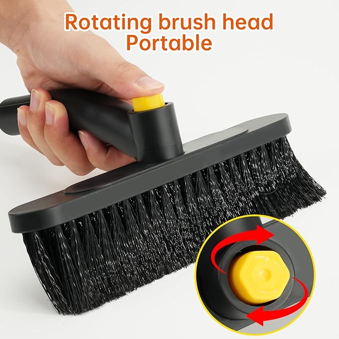 34" Extendable Ice Scraper and Snow Brush for Car Windshield, 360° Rotating (R001)