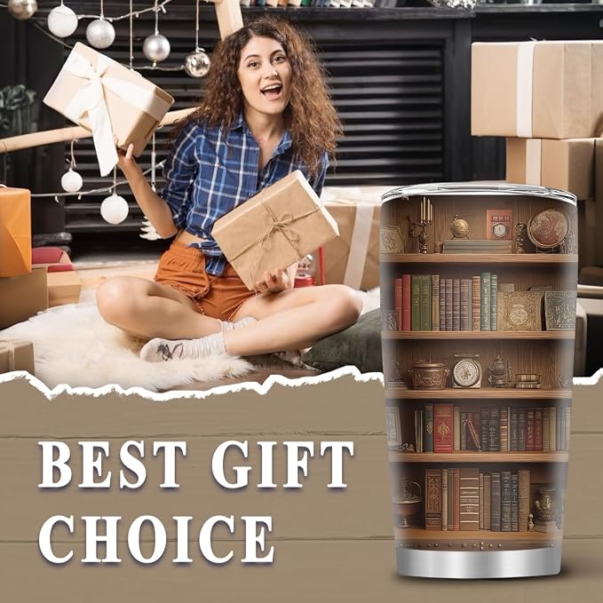 Book Lovers Gifts, 20oz Bookish Tumblers, Bookish Gift for Reading Lovers Women, Readers, Writers, Book Mug, Reading Mug, Librarian Gift for Thanksgiving Christmas, 1 PCS