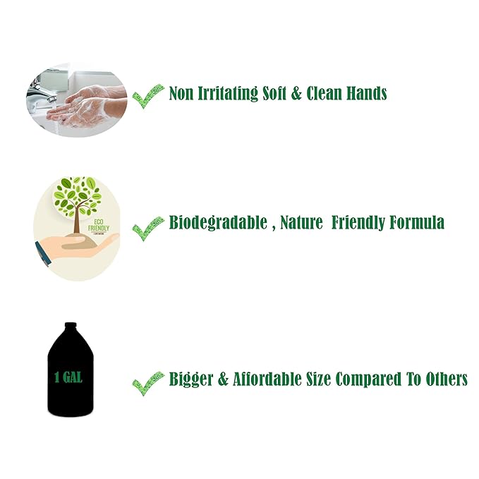 GreenFist Foaming Hand Soap Refills Jug Grapefruit Scent Foam Refill Made in USA, 128 ounce (1 Gallon)