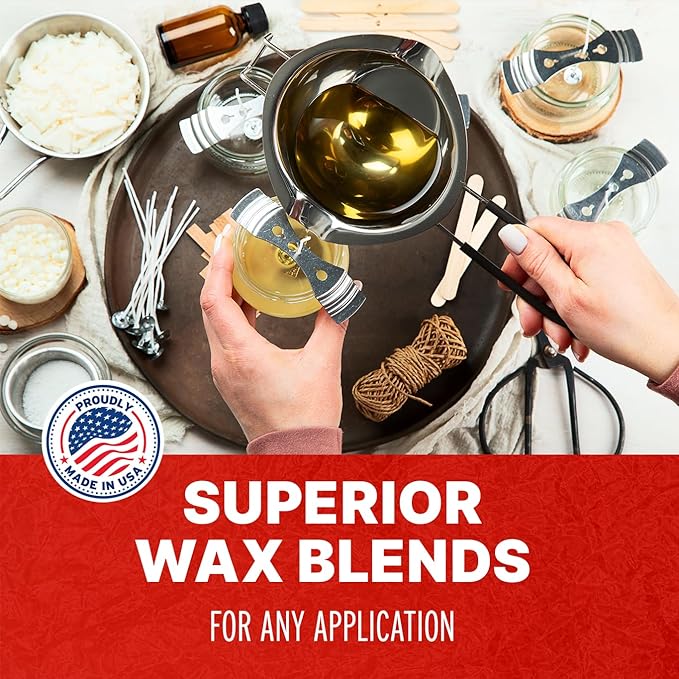 Blended Waxes, Inc. Household Paraffin Wax Blocks for Candle Making, Canning, Waterproofing, Metal Preservation, and a Variety of Other Applications (1lb. Blocks - 6 Blocks)