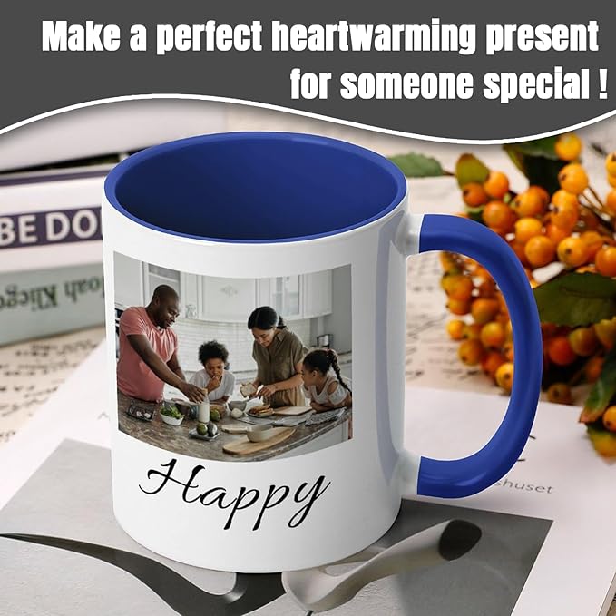 Custom Mug - Personalized Coffee Mug with Image, Logo, or Text | Custom Photo Cup | Customized 11 Oz Ceramic Tea Cup Taza Personalizadas Custom Gifts for Men & Women