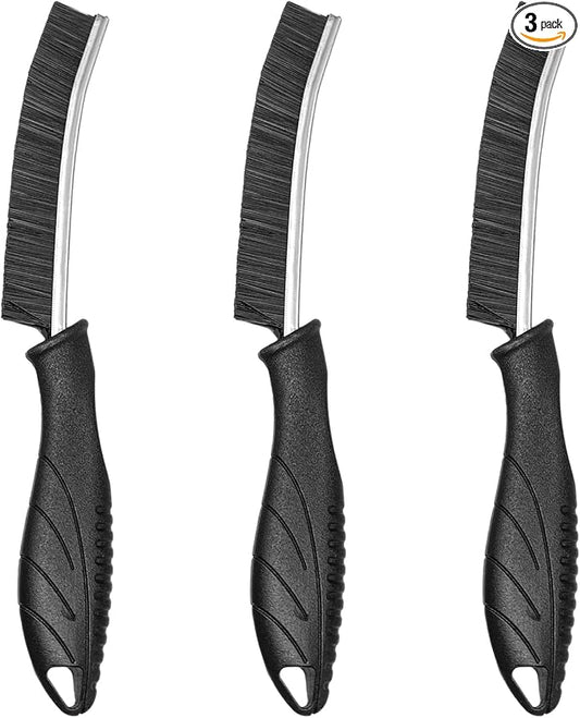 3 PCS Crevice Cleaning Brush, Hard Bristle Car Seat Gap Brushes for Deep Cleaning, Multifunctional Scrub Brush Essential Supplies for Vehicle Window Kitchen Bathroom