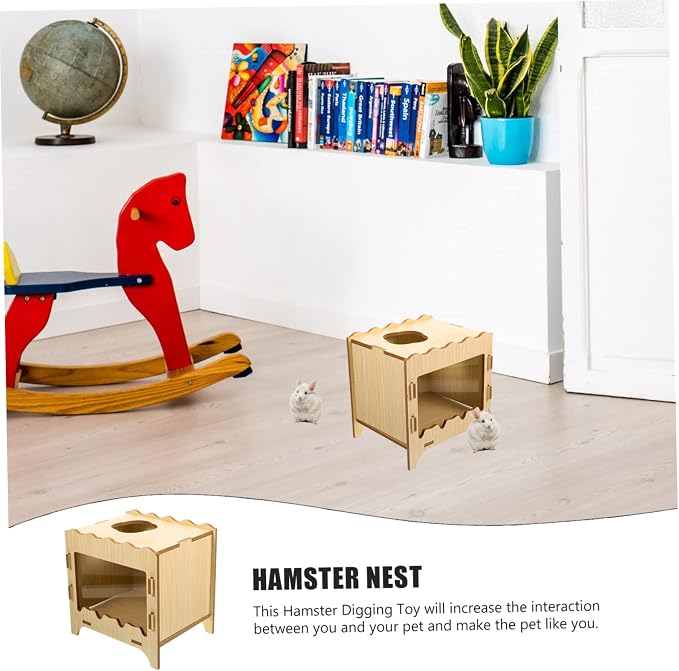 YARNOW Hamster House Toys Nest Box Soft Digging Plaything Comfortable Pet Sleeping House Hideout