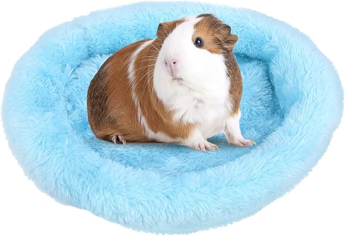 FEBSNOW Guinea Pig Bed Soft Fleece Nest for Hamster Small Animals | ﻿ Natural Cotton and Soft Wool, Guinea Pig Bed, Hamster Bed, Machine Washable Warm Nest, Hair Remover Brush Included