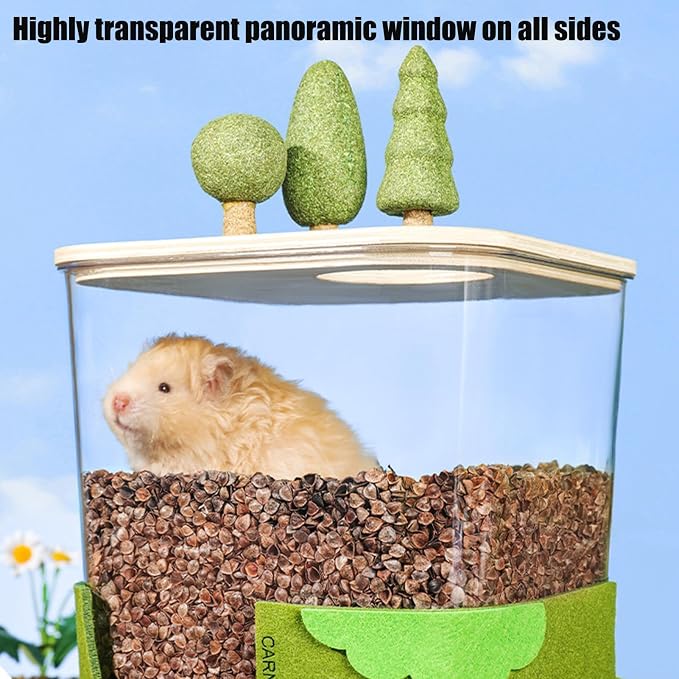 Hamster Sand Bath, Small Animal Habitat, Chinchilla Dig Box | Small Animal Shelter Training Observation Projects Playpen Activities for Animal Lovers Living Room Bedroom