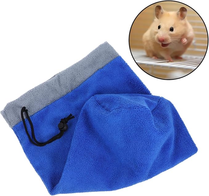 TOYANDONA Absorbent Pet Bath Towel Squirrel Grooming Accessory Drawstring Bathrobe for Ferret Small Animal Towel Bag Fast Drying for Rabbit Bearded Dragon
