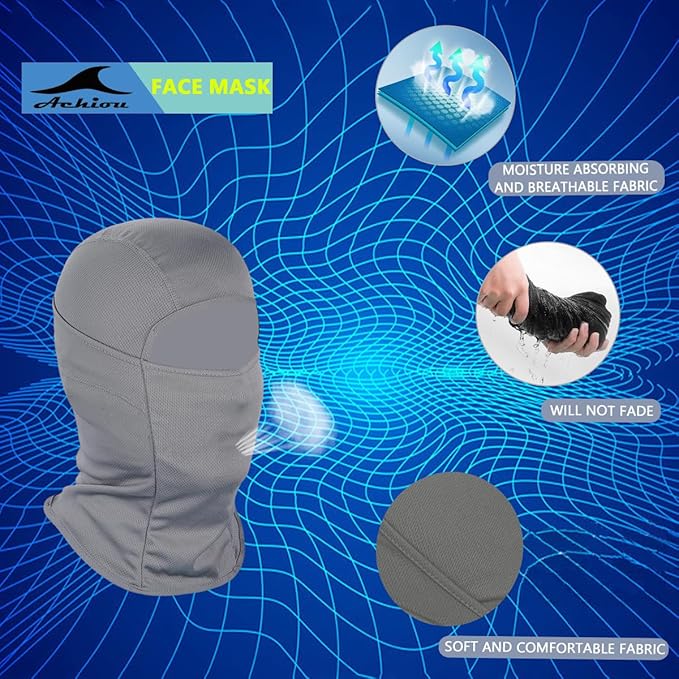Achiou Ski Mask for Men Women, Balaclava Face Cover, Shiesty Mask UV Protector Lightweight for Motorcycle Snowboard