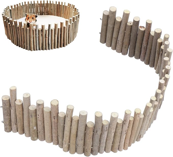 Flexible Hamster Wooden Bridge, 11.8In Fence for Cage Accessories | Rat Wood Sticks Ladder For Platforms Decor Stuff Hides