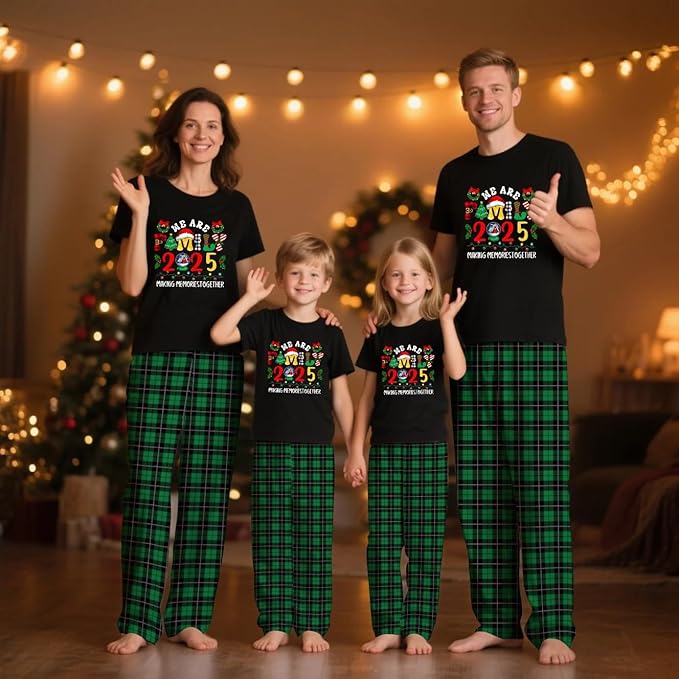 Family Christmas Pajamas Matching Sets Holiday Xmas Party Family Sleepwear Set Jammies for Couples