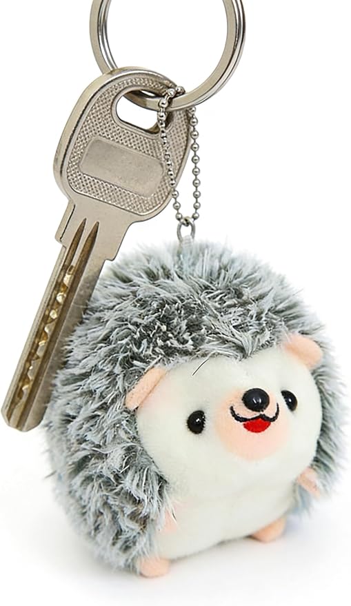 Cute Hedgehog Plush Keychain Bag Pendant, 3.93 x 3.93 Inches, Adult Accessory