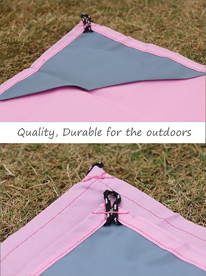 Orga'Neat Pocket Picnic Blanket, Sandproof Lightweight Pocket Camping Tarp, 55″x 60″ Foldable & Fits into Small Bag, Water Resistant Washable Quick Dry Compact Beach Mat for Outdoor Recreation
