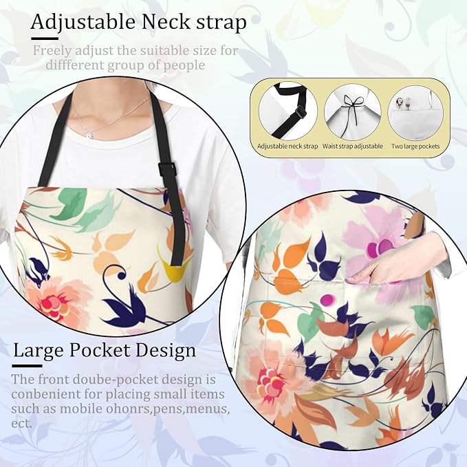 Pizza Slice Apron for Women,28x33in, Food Kitchen Yellow Aprons with 2 Pockets,Oxford Fabric,Pepperoni Adjustable Apron for Cooking Baking Gardening Chef,Gifts for Mom Wife